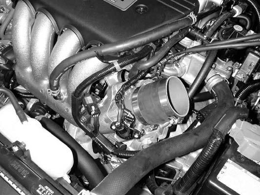 a) When installing the Cold Air Intake System, DO NOT completely tighten the hose