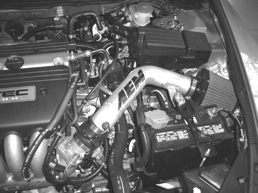 Your AEM Short Ram Intake System should look like this. j) Position the intake system so that no part touches the car.