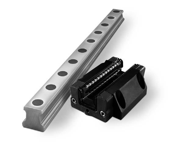 500 Series Ball Spacer 500 Series Ball rofile Rail carriages are now available with ball spacer elements that significantly reduce the running noise of the carriage.