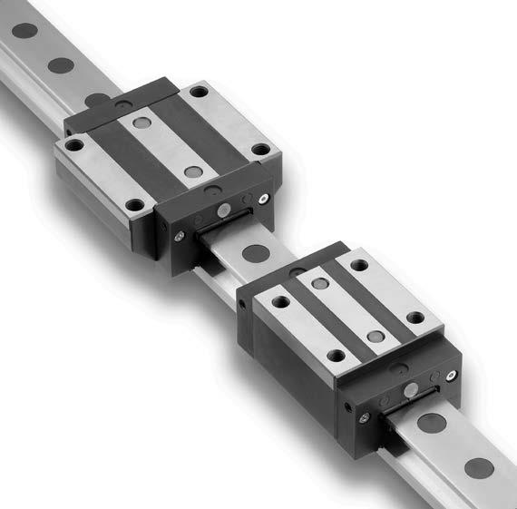 500 Series Roller rofile Rail Linear Guide Features The Thomson 500 Series Linear Guide provides long life, exceptional rigidity, high dynamic and static load capacities, accommodation for high