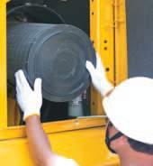 High-capacity Air Cleaner High capacity air cleaner is comparable to that of larger machines.