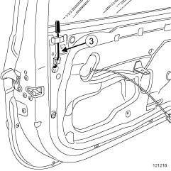 SIDE OPENING ELEMENT MECHANISMS Front side door lock: Removal - Refitting 51A Tightening torquesm door lock bolts 8 Nm I - PREPARATION OPERATION a Remove: - the front side door trim (see Front side