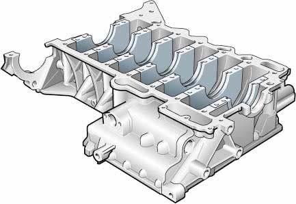 The crankcase lower section The crankcase lower section is a bearing support with