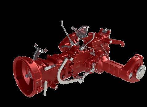 T40 Agricultural transaxle This lightweight and reliable unit developed for tractors up to 40 HP is also ideal for paddy field use, with a speed distribution that allows for the optimal use of a wide