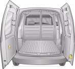 The Caddy Shuttle/ Caddy Life can be optionally fitted with the wing doors.