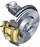 Front brakes Two different disc brake systems are used in the 2004 Caddy depending on the version or engine.