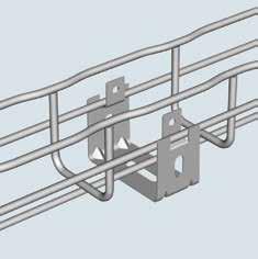 UC 50 CABLE TRAY STANDOFF CF30 0.3" 8 mm CF54 0.3" 8 mm Attaches 2" wide tray to floor and channel framing. Fold over tabs secure tray without fasteners.