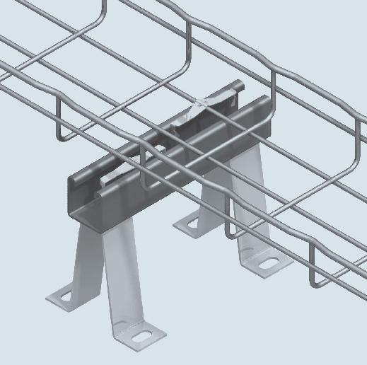UFFS UNDER FLOOR fiberglass support stand Raises cable pathway within easy reach of floor openings. Fiberglass strut design keeps cable pathway insulated from floor deck.