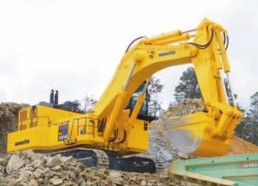 High Power Komatsu Engine 713 kw (956 HP) Equipped with the high efficiency turbocharger with large air-to-air aftercooler, the engine delivers high output of 713 kw (956 HP).