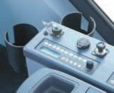 Combined with a large capacity twin air conditioner that cools and heats the cab effectively,