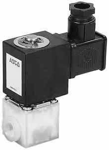 EATURES Solenoid valves for medical analysers, biotechnology and chemical industry Bi-directional operation provided up to bar low restrictor built into the valve body (range of 0 to 00%) Any