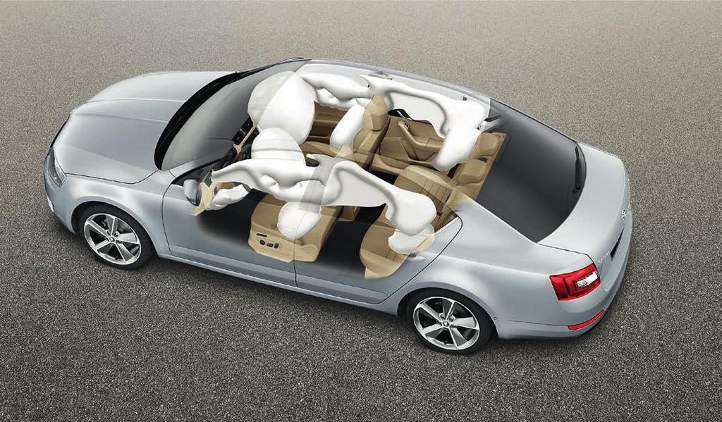 While the driver airbag is hidden in the steering wheel, the passenger airbag is located in the dashboard.