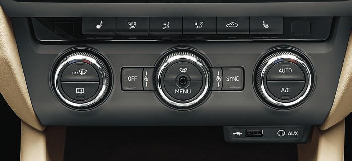 T he USB/Aux-in connection can be found on the centre panel.
