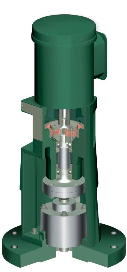 CLOSED TANK UNIT Rigid-removable coupling above seal for ease of maintenance. Piloted fit to minimize shaft run out. Mechanical seal, stuffing box and lip seal options available.