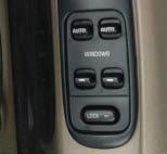 9 Window Controls The power window controls are located on the driver s door armrest. Express-Down Window AUTO: Press this switch rearward and release to express open the window.