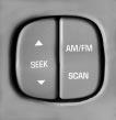 SEEK: Press the up arrow to tune to a higher radio station and the down arrow to tune to a lower radio station. The sound will mute while seeking.