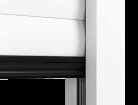 Integrated counterbalance The multiple spring assemblies optimally balance the weight of the door curtain in