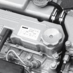 engine serial number and performance data are printed on the engine data