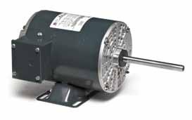 Frame and shaft end bracket enclosed Automatic reset thermal protector Ball bearings UL Recognized and CSA Certified Capacitor included HVAC / AIR MOVING FRAME LENGTH 1/2 1075 208-230/460 48YZ X431