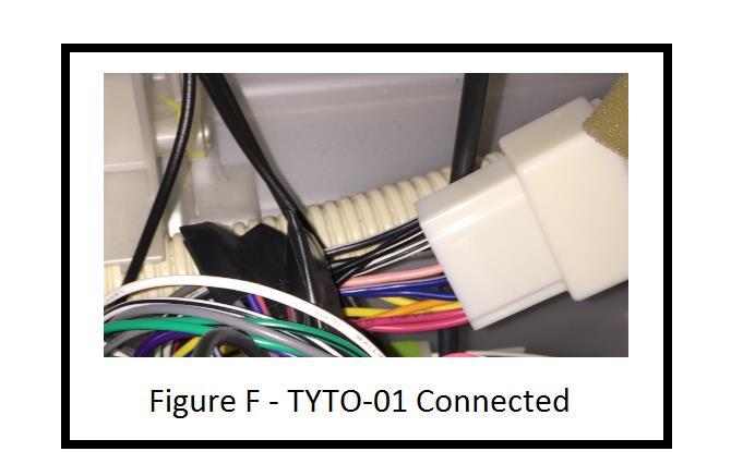P a g e 14 TYTO-1 Connection to Stock OEM Harness -Connect the TYTO-1 to the vehicles harness STEREO Auxiliary Cables In order to fit all Auxiliary Cable in a convenient place, especially when using