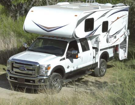 Resting the spacer on the pickup box bed helps prevent movement and contact of the fully installed camper with the pickup box headboard or taillight rear pillars Note: Be sure to measure your