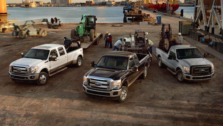 4 Super Duty Pickups F-250/F-350/F-450 EQUIPPED TO PERFORM HORSEPOWER 2800 rpm (1) 1600 rpm (1) 400 hp @ TORQUE 800 lb.-ft.