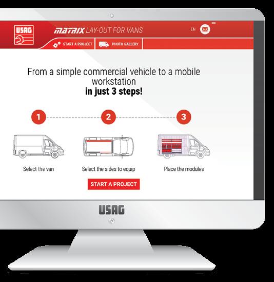 EASY TO DESIGN WITH THE CONFIGURATOR YOU CAN EQUP YOUR VAN AS YOU WANT!