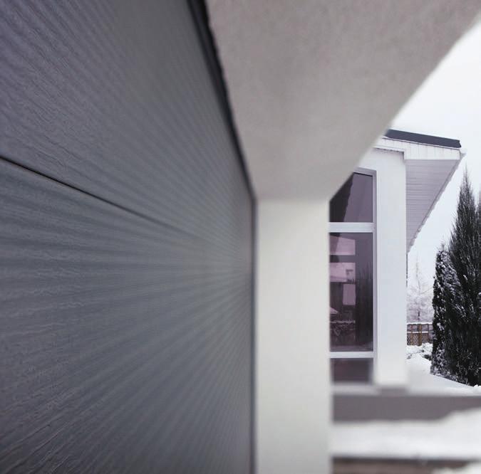 ALUTECH/GUENTHER Sectional garage doors MICRO- WAVE PANEL Elegant microwaves on the surface of the door leaf emphasise the modern architecture of new buildings.