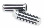 GRIPS CHROME & LEATHER GRIPS Soft, comfortable grip 5 long Fits 1 handlebars 48-2549 $21.