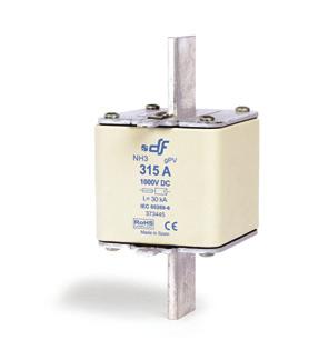 They provide protection against overloads as well as short-circuits (gpv class according to IEC 60269 Standard), with a minimum fusing current of 1,35 In.