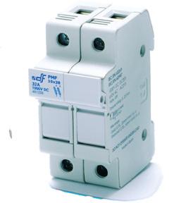 5x20 PMF 10x38 FUSE HOLDERS FUSE HOLDERS FOR APPLICATIONS The first feature that PV Modular fuse holders offers, is the rated voltages.