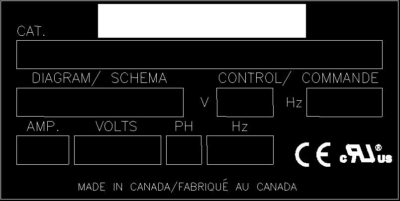 rating of the OEM frame using the information located on the nameplate