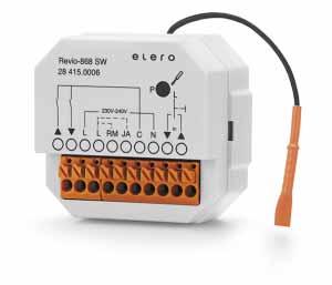 control units from another manufacturer via the potential-free outputs Revio-868 SW: Usable with switchable electrical loads