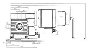 Door drives Mounting dimensions Shaft mounted drives DFM NHK DFM SHK NHK Ø 8,5 (4x) 75 150 33,3 B = 500 A = 715 SHK Ø 8,5(4x) 75 150 33,3 A = 590 SHK Ø 10,2(4x) 85 170 43,3 A = DF 400/500 = 750 DF