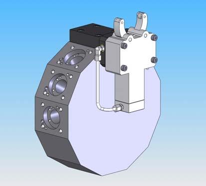 There is an optional rotary joint to ease positioning of Steady Rest for large parts.