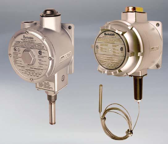 Explosion Proof Temperature Switches Features Explosion-proof for hazardous locations High accuracy Remote, local or ambient sensing UL, CSA & ATEX approved NEMA 4, 7, 9 & IP65 Applications Oil & gas