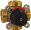 4 Each 4-Way Compact Mixing Valve of Brass 5250425 3/4" Copper Sweat Union, Cv 7.