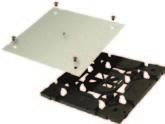 aluminum heat transfer plates for even heat distribution in suspended