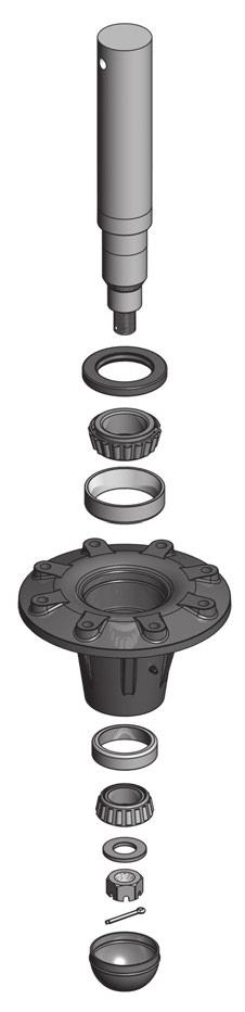 Service & Maintenance WHEEL HUB REPAIR IMPORTANT: Be sure to block up unit securely before removing tires. DISASSEMBLY 1. Carefully pry off dust cap. 2. Remove cotter pin from nut. 3.