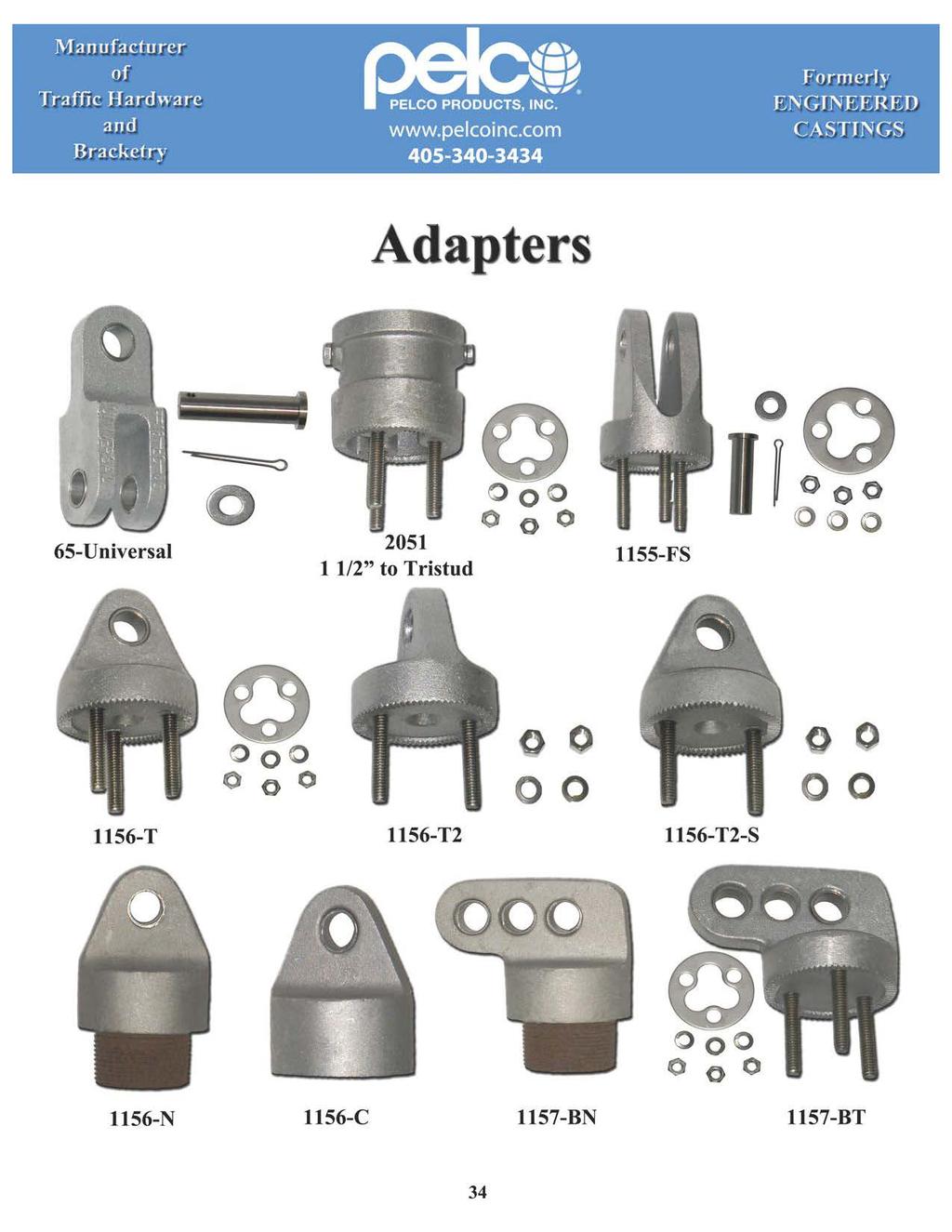 Br:acketry Adapters 65-Universal 251 1 1/2" to Tristud OoO 1155-FS