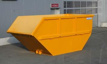 STANDARD SKIPS STANDARD TIPPING SKIP NM NM5 5,0 3000 x 1700 x 1250mm 590kg NM7 7,0 3500 x 1700 x 1400mm 700kg NM10 10,0 4100 x 1700 x 1700mm 900kg Open-top skips for skip vehicle systems, for the