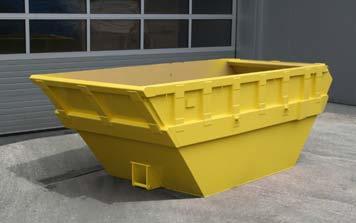 STANDARD SKIPS EXCAVATION SKIP SM Open-top skips for skip vehicle systems for holding and transporting heavy, muddy excavated earth, e.g. spoil from slurry walls, or rubble.