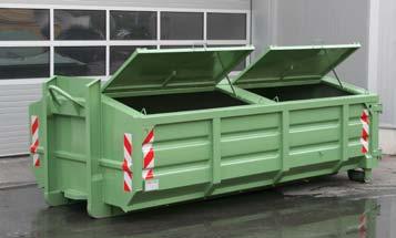 ROLL ON/OFF CONTAINERS ENCLOSED CONTAINER HM Enclosed waste containers are lightweight, containers for collecting packaging material, commercial waste and household waste.