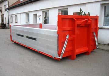 The containers can be supplied in an open-top design, with a tarpaulin, or a cover with pinion-jack mechanism.