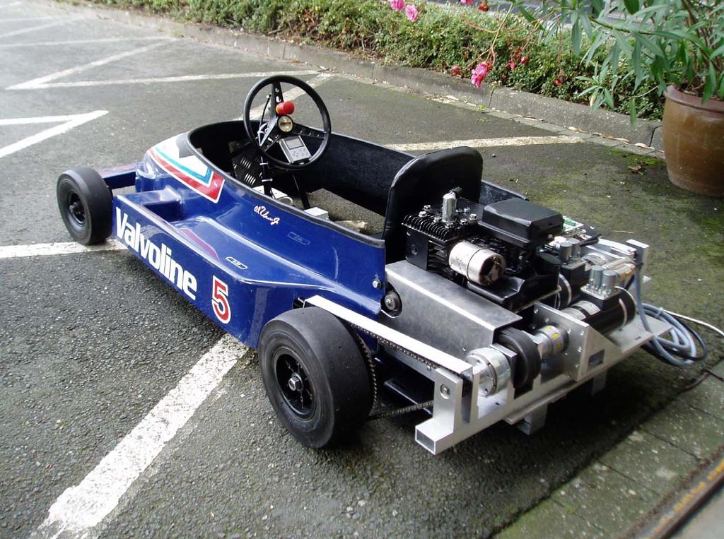 Fig 5: Hybrid racing kart The students obtained the following learning outcomes by the project: - Basics of project management and teamwork - System understanding of hybrid electric vehicles -
