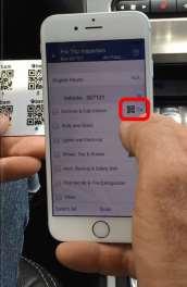 On the inspection sheet, look for items with a QR code icon and a number. Place the QR sticker with each number in the specified area of the vehicle.