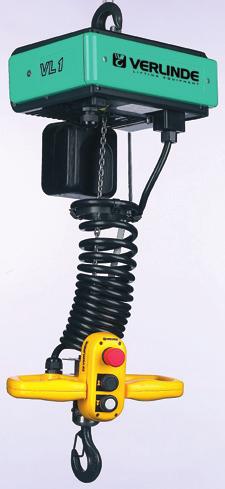 Electric chain hoist for load from 60 up to 10 000 kg Options In addition to standard equipment each EUROCHAIN VL can be fitted with mechanical or electrical optional features in order to satisfy
