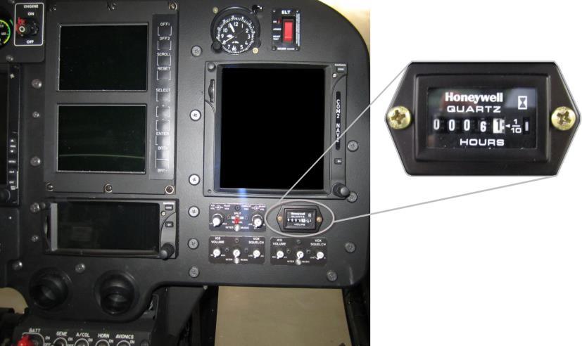 0113 Options Catalogue 2016 Product Description B4, T2 COLLECTIVE & MGB OIL PRESSURE ACTIVATED HOURMETER The airframe hourmeter monitors and displays elapsed airborne time of the aircraft.