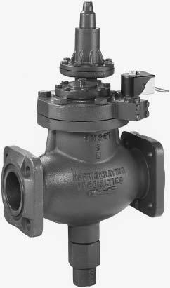 Type Page CK5 Gas Powered Suction Stop Valves Normally Open Low Pressure Drop Manual Opening Stem Integrated Pilot Solenoid on 32mm to 100mm (1-1/4" to 4") Sizes Use in Vertical or Horizontal Line