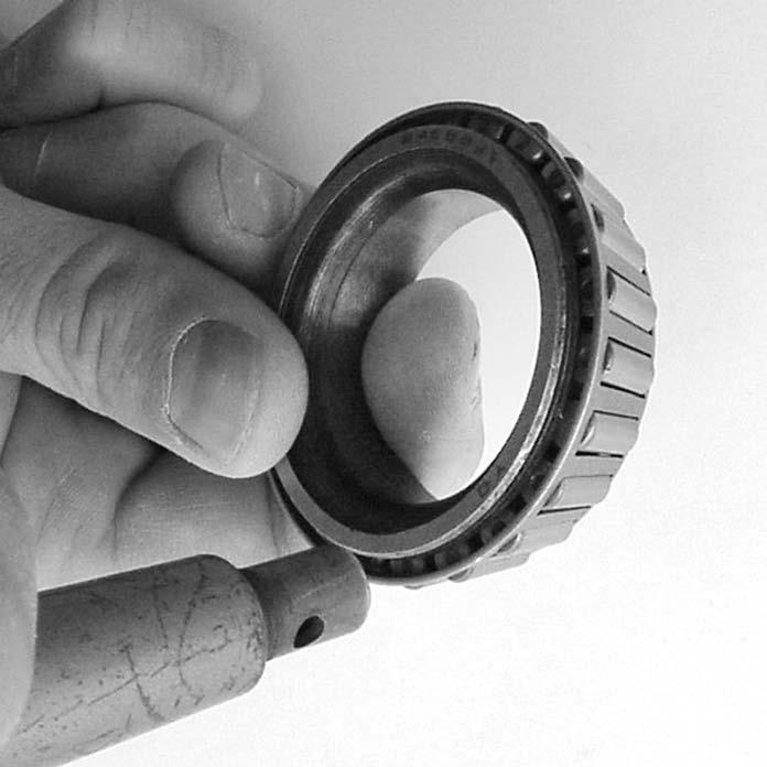32 Bearings and Seals, Part 2 Once removed, bearings that aren t permanently sealed should be cleaned with a commercial cleaning fluid, such as the type found in a parts-cleaning tank.